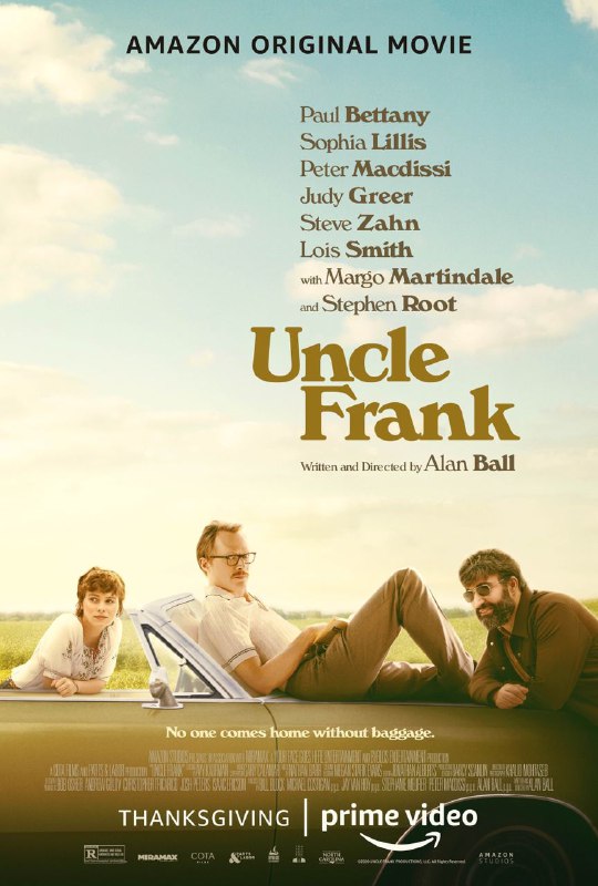 弗兰克叔叔 Uncle Frank (2020)制片国家/地区: 美国语言: 英语 / 阿拉伯语上映日期: 2020-01-25(圣丹斯电影节) / 2020-11-25(美国网络)1973年，少女贝丝离开南方乡村老家，前往纽约大学读书，她亲爱的叔叔弗兰克是位受人尊敬的文学教授，贝丝很快发现弗兰克是同性恋，和长期伴侣沃利住在一起，而这个秘密他隐瞒了多年