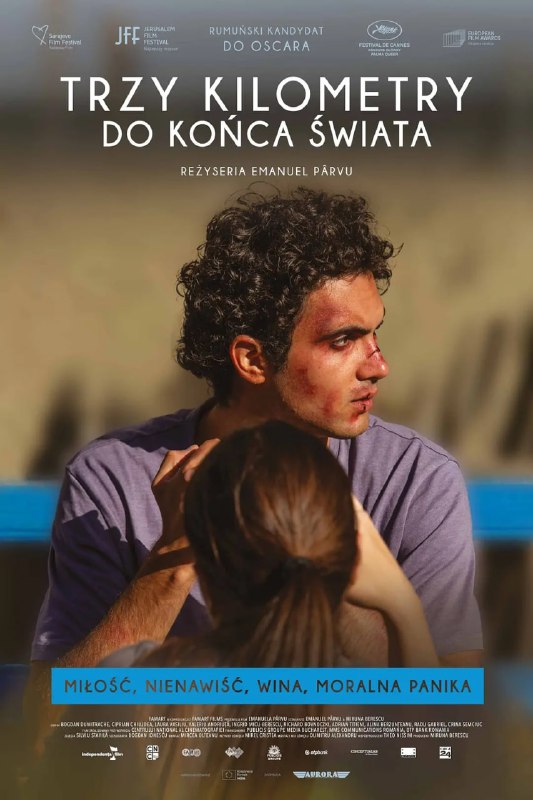 #世界尽头三公里 Trei kilometri până la capătul lumii (2024)导演: #埃马努埃尔·珀尔武编剧: #埃马努埃尔·珀尔武主演: #劳拉·瓦西里 / #博格丹·杜米特拉克 / Ciprian Chiujdea类型: #剧情 / #惊悚 / #同性制片国家/地区: #罗马尼亚语言: 罗马尼亚语上映日期: 2024-05-17(戛纳电影节)片长: 105分钟又名: Three Kilometres to the End of the World / 距离世界尽头三公里(台)IMDb: tt32186523#豆瓣5.4IMDb评分：7.1剧情简介：多瑙河的尽头有座村庄风景如画，那里的时间仿佛早已静止，民情风尚也停留在古早时光